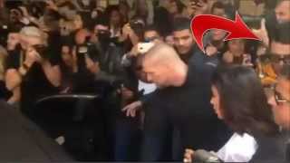 Kim Kardashian strangled by notorious red carpet prankster Vitalii Sediuk outside Paris Fashion Week [upl. by Ttoille]