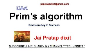 Prims Algorithm  Minimum Spanning Tree  Graph Algorithm [upl. by Ekralc]