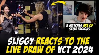 Sliggy Reacts To VCT 2024 Live Draw [upl. by Akinod384]