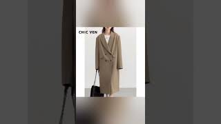 CHIC VEN Women Trench Coat Solid Loose Casual Long Overcoat womensfashion dress camelcoat brune [upl. by Hirz300]