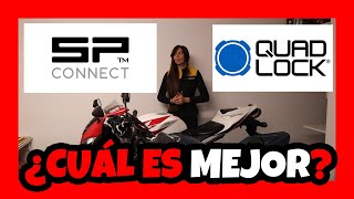 ¿Cuál es el MEJOR SOPORTE para móvil para la MOTO  SP CONNECT vs QUADLOCK [upl. by Verbenia558]