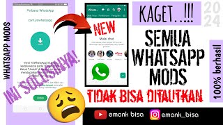 full penjelasan whatsapp mod tidak bisa ditautkan dan diverifikasi ini solusinya 100 berhasil 2024 [upl. by Bohs]