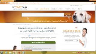 TutorialCome Modificare La Password Modem FastWeb [upl. by Jacquette]