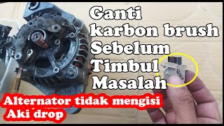 CARA MENGGANTI CARBON BRUSH ALTERNATORotomotif otomotif tutorial [upl. by Adile]