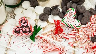 Recipe  Rosanna Pansino’s Candy Cane Chocolate Bark Lollipops – Home amp Family [upl. by Caesar]