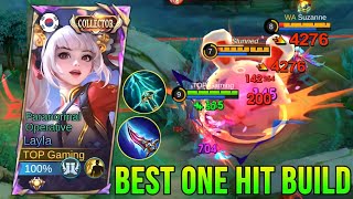 LAYLA INSANE ONE HIT BUILD IN RANKED GAME 💥Build Top Global Layla 2024  Mlbb [upl. by Baum]