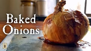 We Promise This is Delicious  Simple Roasted Onions From 1808 [upl. by Aihsal]