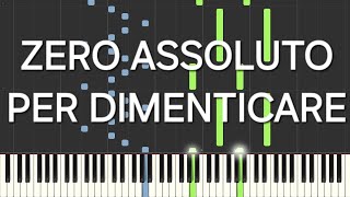 zero assolutoper dimenticarerallentatoslowpiano facile easy tutorial [upl. by Larochelle171]