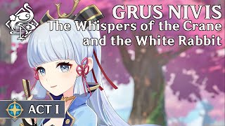 Ayaka  Grus Nivis Chapter  Act 1 The Whispers of the Crane and the White Rabbit JP VO Cutscenes [upl. by Doss242]