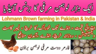 1000 Lohmann Brown Business Plan in Pakistan amp India  ہزار لوہمن براؤن مرغی کا بزنس پلان [upl. by Germann439]