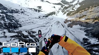 GoPro Ski BASE POV  Matthias Giraud Skis Off of a Cliff [upl. by Knipe]