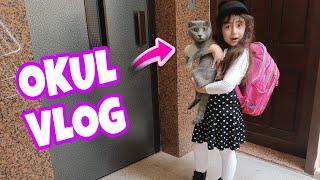 ESMA SABAH VLOG  ÇANTANIN İÇİNDEN KEDİ ÇIKTI OKULA GEÇ KALDIماما جابت بيبي  جنى مقداد  طيور الجنة [upl. by Ahsitahs]