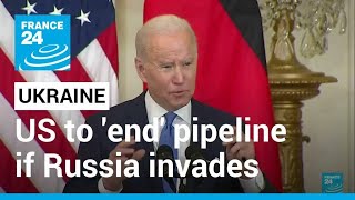 Biden vows to end Nord Stream 2 pipeline if Russia invades Ukraine • FRANCE 24 English [upl. by Leahey326]