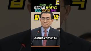 태영호는 협박 아들은 16억 사기횡령 피해자에 7번 사과거부 북으로 보내자 국회 국정감사 [upl. by Pearman107]