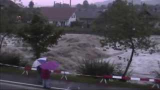 August 2005 Hochwasser Ilfis in Langnau im Emmental [upl. by Ethelin]