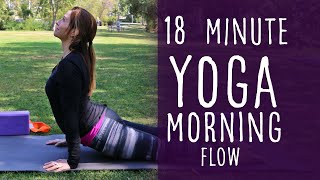 20 Minute Morning Yoga Vinyasa Flow  Fightmaster Yoga Videos [upl. by Syned]