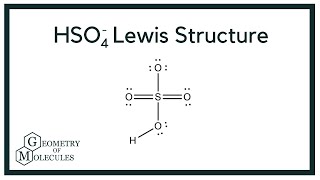 HSO4 lewis structure Bisulfite ion [upl. by Ominorej]