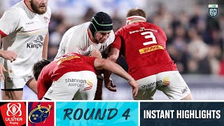 Ulster v Munster  Instant Highlights  Round 4  URC 202324 [upl. by Rogerg]