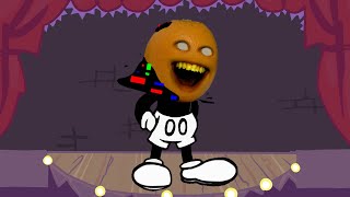 FNF Mickey Mouse VS Pibby Annoying Orange Sings Unhappy FNF Unhappy but Annoying Orange sing it [upl. by Blondy]