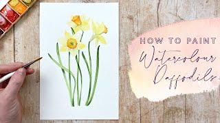 How to Paint Watercolour Daffodils [upl. by Jeffery425]