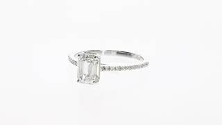 2 CARAT LABGROWN EMERALD CUT DIAMOND ENGAGEMENT RING [upl. by Trula]