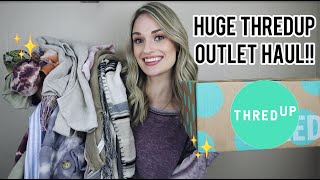 I Sourced 20 Items From My Couch to Resell on Poshmark For a Profit  HUGE ThredUp Outlet Haul [upl. by Hime245]