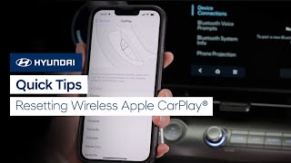 Quick Tips Resetting Wireless Apple CarPlay®  Hyundai [upl. by Cherye]