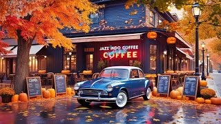 Tranquil Jazz Music at Lakeside Porch Cafe 🍂 Warm Autumn Ambience to Lift Your Spirits and Relax [upl. by Eiten725]