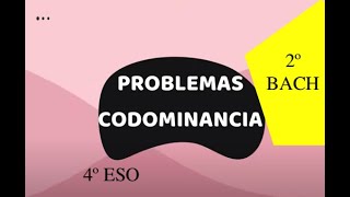 PROBLEMA CODOMINANCIA 4ºESO 2º BACH [upl. by Monk]