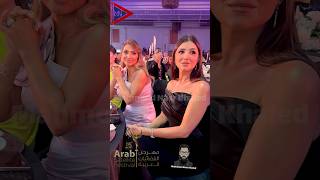 مي عمر وروجينا وليلي زاهر ووالدها احمد زاهر ❤️ في مهرجان الفضائيات العربية 🏆 [upl. by Ilocin]