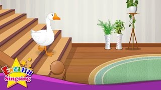 Goosey Goosey Gander  English Nursery Rhyme  Childrens song with lyrics  English music For Kids [upl. by Annyahs]