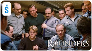 Rounders 1998  Scene Mike and Worm are caught cheating while playing with a group of cops [upl. by Ahsinwad561]