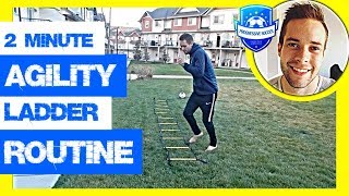 2 Minute Soccer Agility Ladder Drills Routine Exercises amp Workout For Beginners [upl. by Senecal]