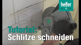 Tutorial Wie man Schlitze in Kalksandstein schneidet HellerTV Turbocut Diamanttrennscheibe [upl. by Manly46]