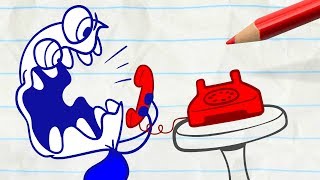 Pencilmate Gets 1000 Missed Calls in PHONEY BALONEY  Pencilmation Cartoons [upl. by Junette]