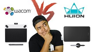 WACOM VS HUION  REVIEW PEN TABLET [upl. by Lowenstein]