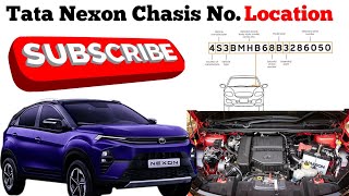 Tata Nexon Facelift Chasis Number Location  chasis number location  vin number [upl. by Loren]