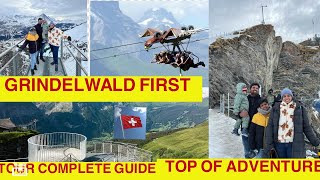 GRINDELWALD FIRST Top Of Adventure Switzerland 🇨🇭Complete Tour Guide Winter WonderlandDec2023 [upl. by Isaiah]