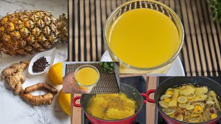 How To Make A Perfect Pineapple Skin Tea Antiinflammation Tea pineapplejuicerecipe detoxjuice [upl. by Ycnalc]