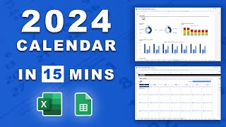 2024 Calendar template in Microsoft Excel [upl. by Neelrihs]