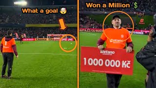 Sparta Prague Fan Bags A Million After Scoring An Epic Halfway Line Goal 🤯 [upl. by Kashden]