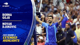 Borna Gojo vs Novak Djokovic Extended Highlights  2023 US Open Round 4 [upl. by Elletnahs]