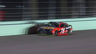 Truex Jr Kyle Busch battle it out for title at Miami [upl. by Qidas]