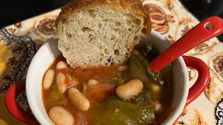 Italian peasant comfort food Escarole Beans and Tomatoes [upl. by Adnotal265]