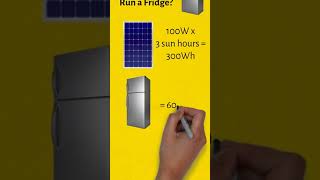 Can a 100W Solar Panel Run a Fridge [upl. by Hairakcaz]