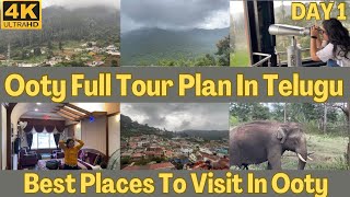 Ooty Travel Vlog In Telugu  Ooty Tourist Places amp Travel Guide  Hyderabad To Ooty Trip Day 1 [upl. by Noicnecsa881]