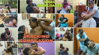 Asim barber all neck cracks compilation  Neck spine amp Hair cracking  Dangerous Cracking [upl. by Nyret]