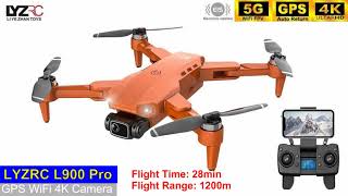 LYZRC L900 Pro GPS EIS 4K Long Range Brushless Mini Drone – First Flight Guide [upl. by Mizuki]