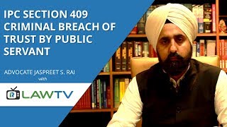 Indian Kanoon  IPC Section 409 criminal breach of trust by public servant  LawRato [upl. by Tiedeman54]