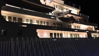 Superyacht Ulysses by night in Barcelona [upl. by Shutz]